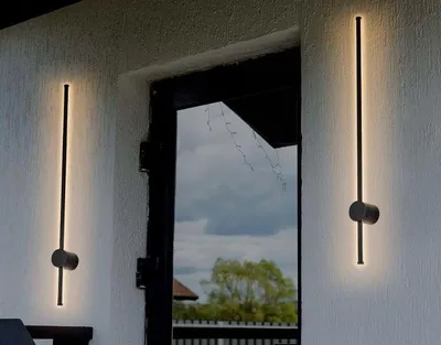 Obrázok produktu pre Moderné nástenné svietidlá LED - IP65 - čierne puzdro - 12 W - 1590 lumenov - 4000K