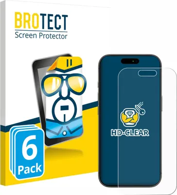Produktbild von 6x Für Apple iPhone 17 Pro Schutzfolie BROTECT Displayschutz Display Schutz Folie Klar Transparent