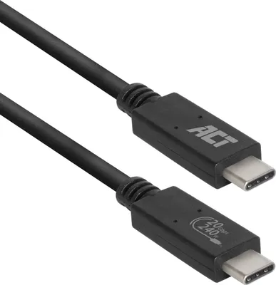 Obrázok produktu pre ACT USB4 20Gbps prepojovac kbel C samec - C samec 1 meter USB-IF certifikovan AC7431