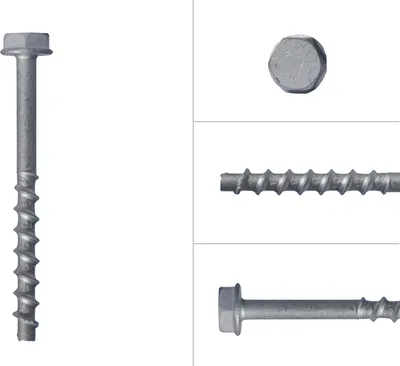 Produktbild von Betonschrauben Verzinkt M8 x 50 mm Sechskantkopf SW13 - Karton a 50 Stück