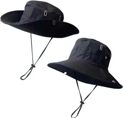 Imagen del producto de Sombrero con ala ancha, protección UV UPF 50+, ala de 9 cm, plegable, ideal para actividades al aire libre y senderismo