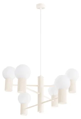 Immagine prodotto di Lampadario HALO 6 beige 6xG9 8W alluminio 230x64x64cm Sollux Lighting