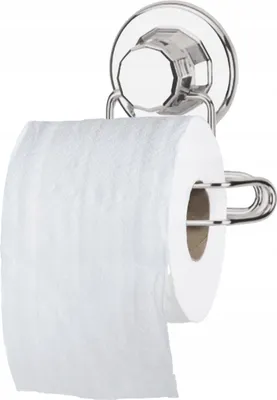 Zdjęcie produktu dla Uchwyt Na Papier Toaletowy Srebrny Łazienkowy Metalowy Solidny Nowoczesny