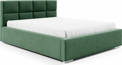 Produktbild von Polsterbett Diana 200x220 mit zwei Bettkästen und flexibler Rahmen Höhe der Kopfstütze 95cm - Metallrahmen  - Piano 26 Grün