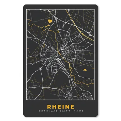 Produktbild von MuchoWow® Mauspad Mousepad Stadtplan - Karte - Rheine - Gold - Deutschland - Karte 18x27 cm - Mousepads - Maus Mat - Pad - Mausunterlage
