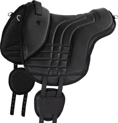 Produktbild von Equinate Reitpad Stella aus verziertem Kunstleder Pony Schwarz