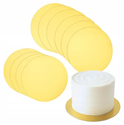 Produktbild von Elhandel Tortunterlage rund goldfarben 10 Stück