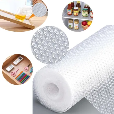 Produktbild von Schubladenmatte Nicht Klebend 60 x 600 cm, Transparent | EVA, Rutschfest, Wasser- und ölabweisend, Zuschneidbar, Leicht zu Reinigen