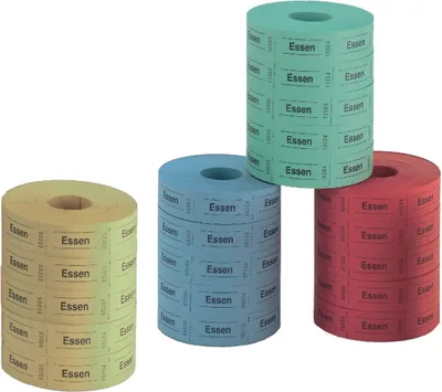 Produktbild von Essenmarken farblich sortiert VE=8x5000 Stück