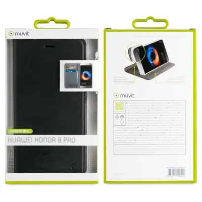 Image de Muvit Housse Folio Stand Noir Huawei Honor 8 Pro