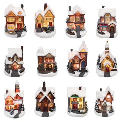 Obrázek produktu pro Vánoční dekorace LED barevný domeček HOME KDC01