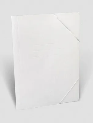 Produktbild von A4 Dokumentenmappe Weiß mit Eckgummiband, 350g/m²