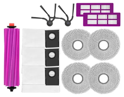 Image de INF Kit d'accessoires de remplacement Eureka compatible avec J15 Evo Ultra — brosse principale, brosses latérales, filtres, chiffons de serpillière et sacs à poussière