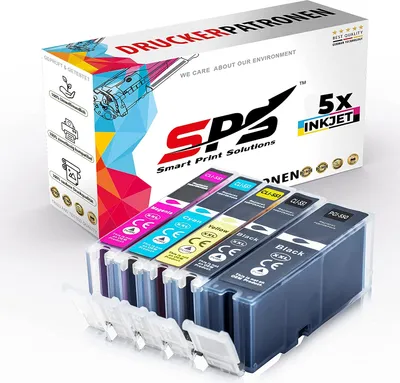 Produktbild von 5er Multipack Set kompatibel für Canon Pixma MG6350 (6226B025) Druckerpatronen PGI-550 CLI-551 XL