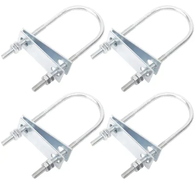 Produktbild von U-Befestigungselemente, Set mit 4 Stück – mit Muttern und Unterlegscheiben – M8x60x160mm