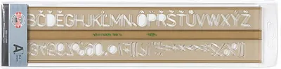 Produktbild von Schablone - Schriftschablone 14,0 mm - Transparent Rauchfarbig