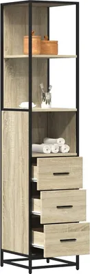 Image de Maison Exclusive - Meuble de salle de bain en chêne Sonoma 35x37,5x166 cm Matériau dérivé du bois