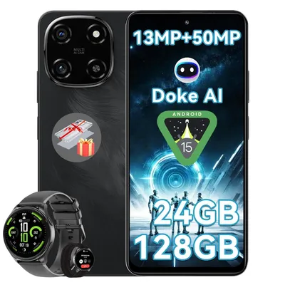 Blackview Color 6 Handy 24GB+128GB/2TBTF, Octa Core,Super PD 50MP, AI, MTK Helio G81,Android 15 Smartphone ohne vertrag, 6.67“,Dual SIM,18W, Face ID