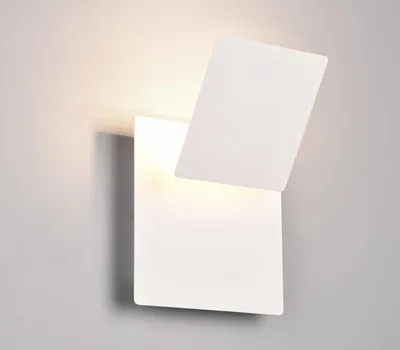 Obrázok produktu pre LED nástenné svietidlo biele štvorcové výška 18 cm