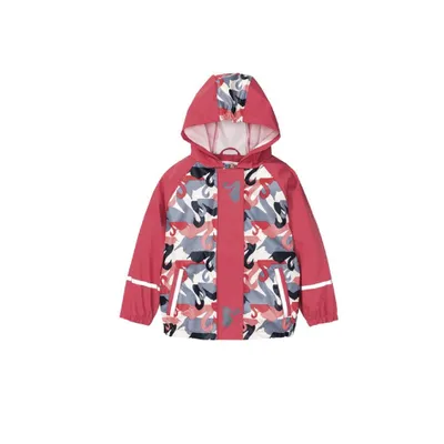 Produktbild von Lupilu Kinder Mädchen Matsch- Buddeljacke mit Kapuze Wasserdicht Regenjacke Rot 122-128