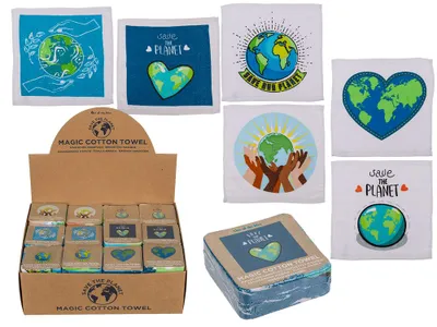 Produktbild von OOTB Magisches Baumwoll-Handtuch Save the Planet
