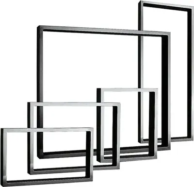 Zdjęcie produktu dla Noga meblowa, 2 sztuki, 80 x 72 x 8 cm, nośność 250 kg, stal, czarna