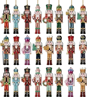 Produktbild von Weihnachtsschmuck Nussknacker, kleiner hölzerner Nussknacker-Soldat, Hängedekoration für den Weihnachtsbaum, Weihnachtsfeier