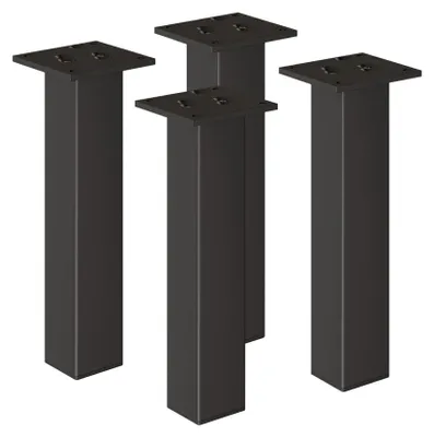 Produktbild von 4er Set sossai Aluminium Möbelfüße 400mm in Schwarz Schrankfüße Sockelfüße