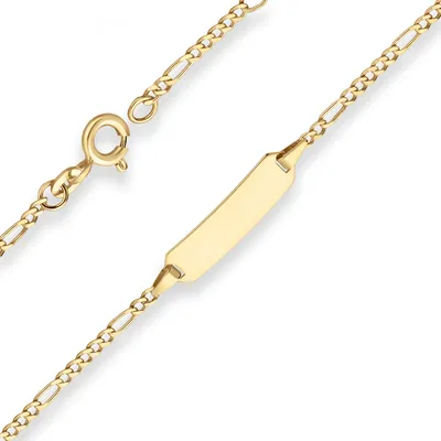 1-9mm-Id-Armband-Figarokette-diamantiert-aus-333-Gelbgold-14cm