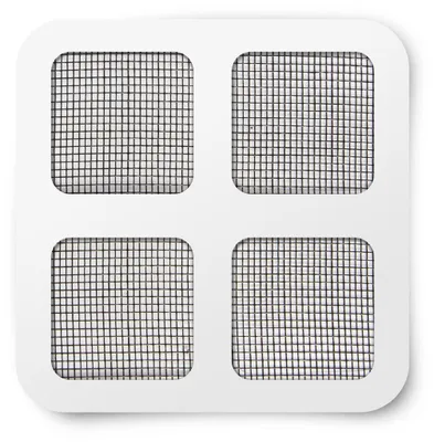 Image de 4 pièces de réparation pour moustiquaires – autocollantes – 10 x 10 cm – noires – 4 pièces – adaptées aux moustiquaires, aux grilles anti-insectes et aux moustiquaires [11610BK]