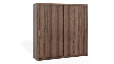 Produktbild von FurMeb24 Schiebetrenschrank BONO 220 cm Kleiderschrank Ohne Spiegel, 2-triger Schiebeschrank (Eiche Monostery / Eiche Monostery)