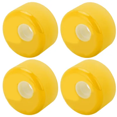 Productafbeelding van PUENTE, 4 stuks, 70x42mm skateboardwielen, 80A, longboard/cruiser, reserveonderdelen, geel