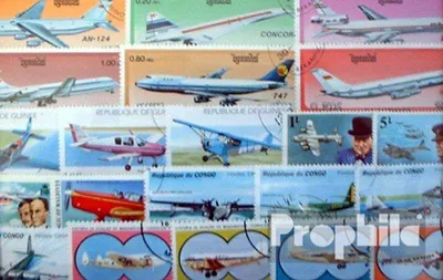 Produktbild von Briefmarken Motive 200 verschiedene Flugzeuge und Luftfahrt Marken