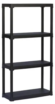 Obrázok produktu pre PVC regál 70x30x133 cm, nosnosť 4x20 kg, čierna