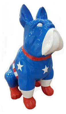 Produktbild von Abstrakte Figur Statue Design Skulptur Deko USA Hund Statuen Dekoration 79 cm