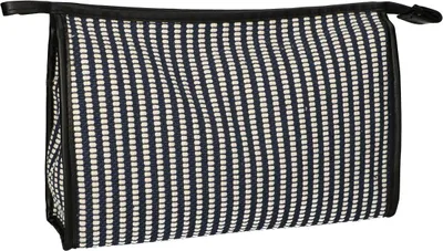 Produktbild von Traveller Kulturbeutel Streifen Blau Creme 30x20cm