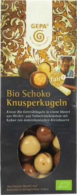 Produktbild von Gepa Schoko Knusperkugeln 100g