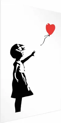 Produktbild von Posterpapier Poster - Girl with a Balloon 21x30 cm Streetart i-C-0128-ao-a