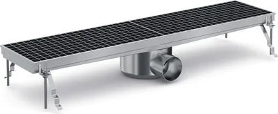 Produktbild von CHEFGASTRO Edelstahl Bodenablauf HORMIGA 200 | HxBxT 14x89,1x20cm | Rechtwinklig Ablaufrinne Bodenrinne Bodenabfluss Drainage Gulli