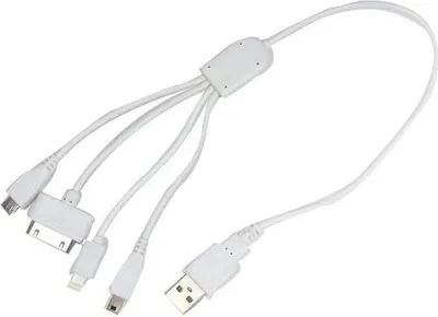 Obrázok produktu pre Eufab USB charging cable USB-A plug, Apple Lightning plug, Apple 30-pin plug , USB Micro-B plug, USB-Mini-B plug 0.37 m 16494