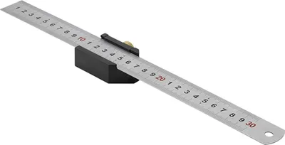 Zdjęcie produktu dla Skrajnia 30 cm, narzędzie do znakowania ze stali nierdzewnej, aluminiowa przykładnica do znakowania kątów 45° i 90°