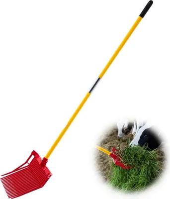 Obrázek produktu pro Švédské vidle 1550 mm - Plastové vidle na hnůj s 18 hroty - Vidle na hnůj a hnojivo - Nářadí pro zemědělství a zahradu