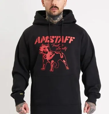 Obrázek produktu pro Pánská mikina Amstaff Logo 2.0 Hoodie Black Red - S