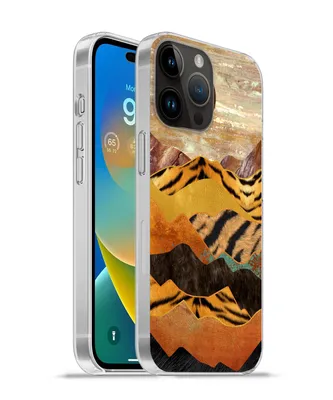 Produktbild von MuchoWow® Handyhülle Schutzhülle Hülle für Apple iPhone 14 Pro Max Tigerdruck - Marmor - Gold Silikon Softcase Handy Hülle - Hardcover