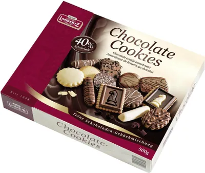 Produktbild von Lambertz Chocolate Cookies 40%Schokolade, 4er Pack 4 x 500 g Packung