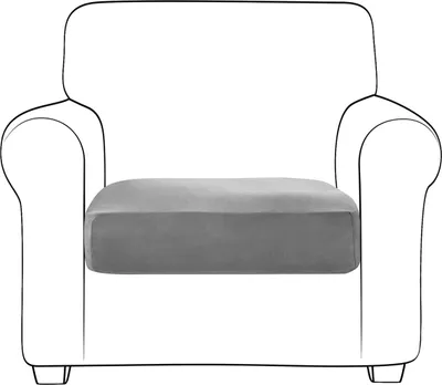 Obrázek produktu pro Topchances Velvet Sofa Seat Cushion Cover, Elastický kryt polštáře na gauč 1 kus Sofa Cushion Slipcover Sofa Seat Cover Sofa Cover (Dark Grey, 1 Seater)