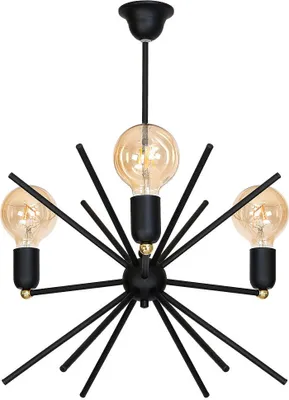 Immagine prodotto di Lampada a sospensione ASTRA nera 3xE27x60W in metallo, dimensioni: 60x44x44 cm, IP20, Aldex