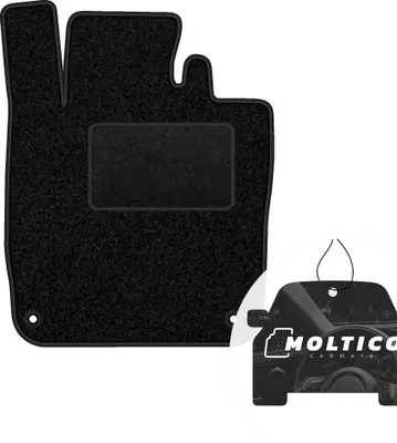 Produktbild von moto-MOLTICO Fahrer Fußmatte Auto Velours Fahrerseite Autoteppiche Schwarz Fahrermatte 1-teilig passend für Volvo V90 II S90 II ab 2016