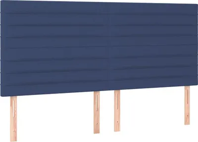 Produktbild von vidaXL Kopfteil Blau 180x5x118/128 cm Stoff