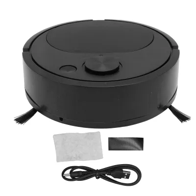 Zdjęcie produktu dla Odkurzacz robot wielofunkcyjny ładowany przez USB Mini inteligentny robot zamiatający do podłóg drewnianych Dywan czarny